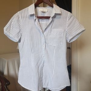 3/$20 short sleeve L.O.G.G  (H&M) white/blue striped top